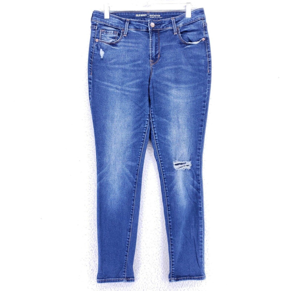 Old Navy Jeans Denim Cotton Womens Size 10 Blue Straight Stretch Rise VTG